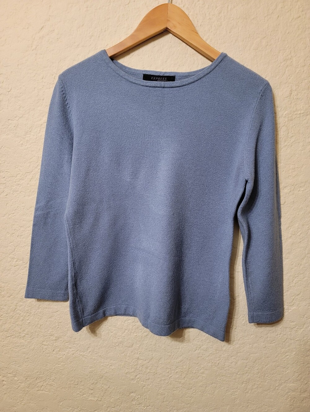 Express Women's Stretch Fitted Sweater Slate Blue Sz M